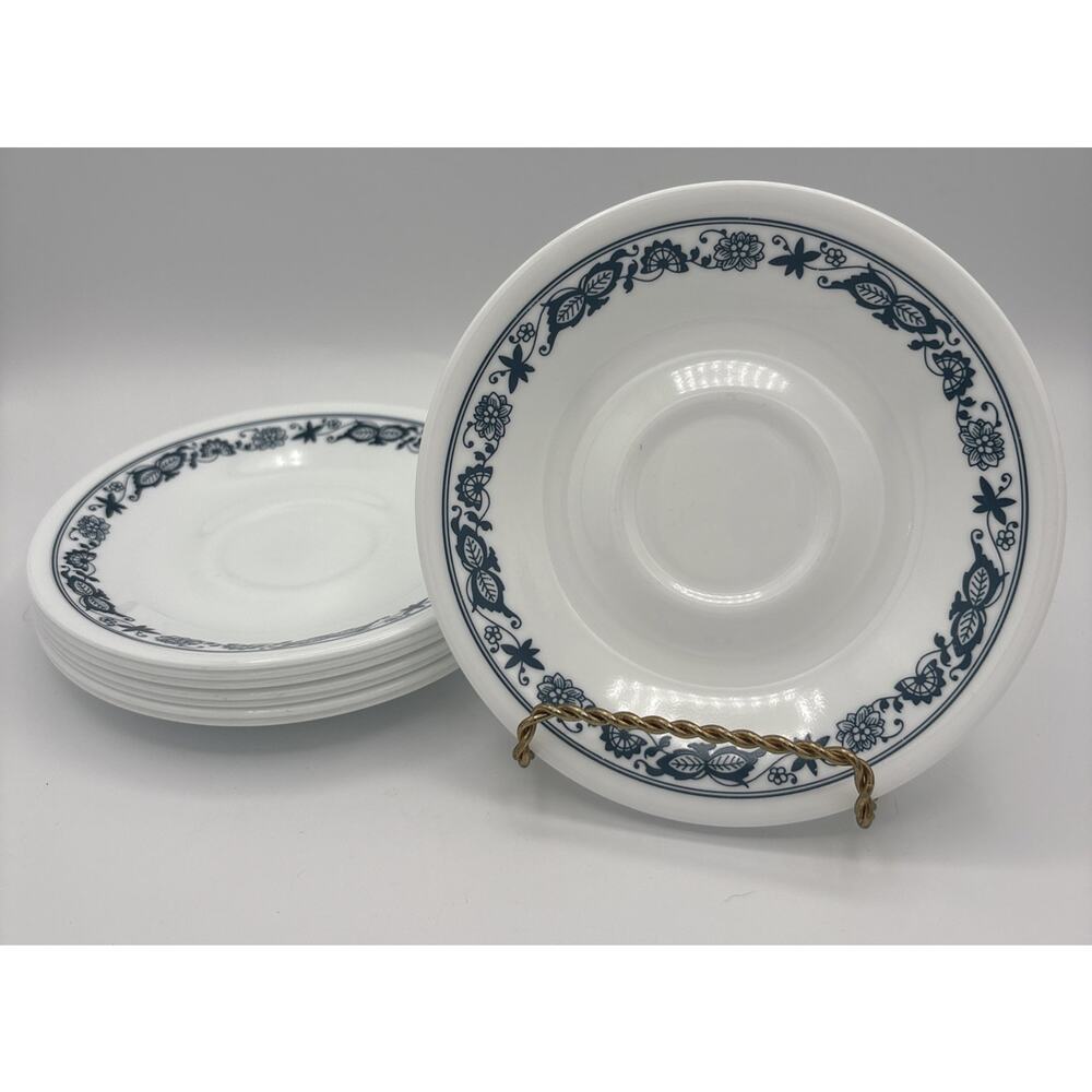Vintage Corelle Corning 6" Saucers Old Town Blue Blue Onion Pattern 8 Available